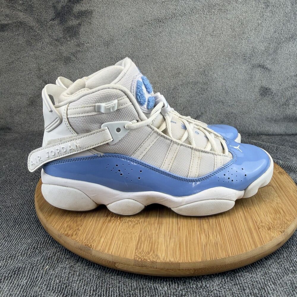Jordan 6 Rings Shoes Mens Size 7.5 White Blue Basketball Sneakers CW7037-100